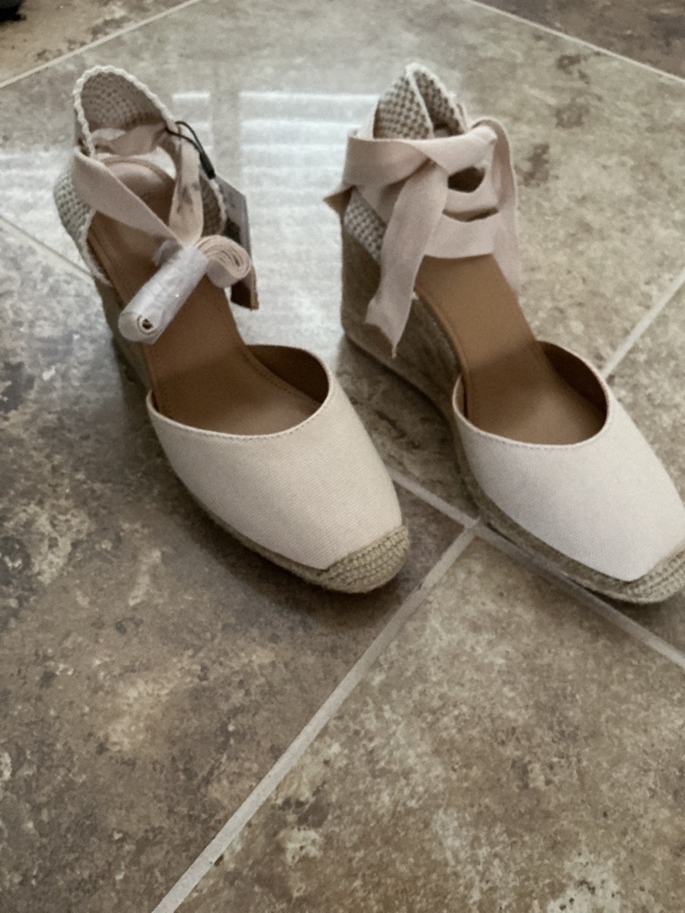 Mango Tan espadrille sandals NWT